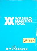 Wasino-Wasino Lenuc J Type A02B Numerically Controlled Lathe, Operators Instruction Mac-AO2B-01